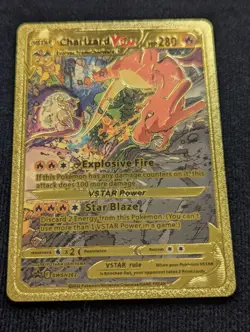 Charizard VStar HP280 Explosive Fire /Star Blaze Gold Foil Fan Art Pokemon Card - Image 1