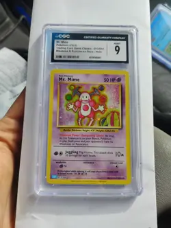 Pokemon TCG Mr. Mime Trading Card Game Holo 13/34 Graded CGC 9 Mint - Image 1