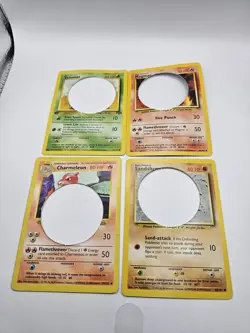 Vintage Pokemon Card Lot Of Damaged Pog Punched Cards Shadowless Jungle 1st Ed - Image 1