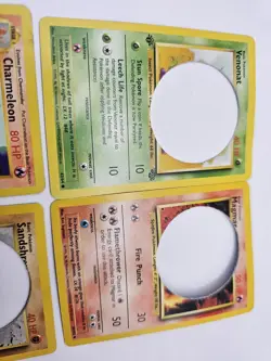 Vintage Pokemon Card Lot Of Damaged Pog Punched Cards Shadowless Jungle 1st Ed - Image 2