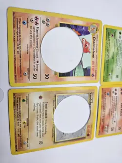 Vintage Pokemon Card Lot Of Damaged Pog Punched Cards Shadowless Jungle 1st Ed - Image 3