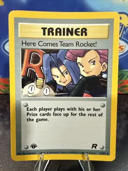 Pokemon Here Comes Team Rocket! 15/82 Team Rocket 1st Edition Holo Rare - Image 1