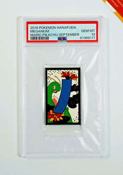 Pokemon PSA 10 Meganium Hanafuda Mario Pikachu-September 2016 Japanese - Image 1