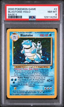 PSA 8 Blastoise Holo NM-MT #2 Base Set 2 Pokemon 2000 129114258 - Image 1