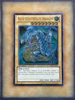 Yugioh Blue-Eyes White Dragon YSKR-EN001 Ultimate Rare 1st Ed LP - Image 1