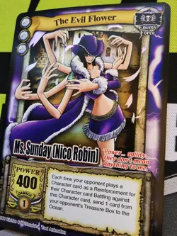 2006 One Piece Passage to the Grand Line CCG Ms. Sunday Nico Robin Foil CH092 - Image 3