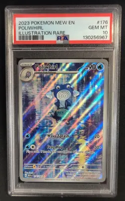 PSA 10 GEM MINT Poliwhirl 176/165 Scarlet & Violet 151 Pokemon Graded Card - Image 1