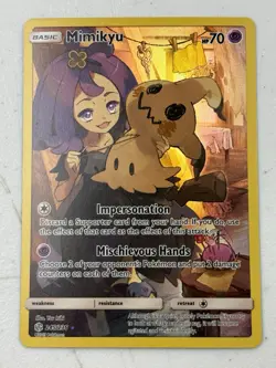 Mimikyu - 245/236 Cosmic Eclipse Secret Character Rare Holo Pokemon Card - NM - Image 1