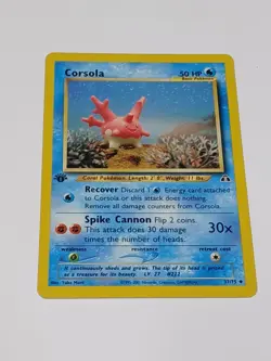 CORSOLA - 1st Edition Neo Discovery - 37/75 - Yuka Morii - Pokemon Card - NM/M! - Image 1