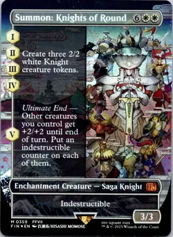 Summon: Knights of Round (Borderless) 359 FINAL FANTASY FOIL NM MTG - Image 1