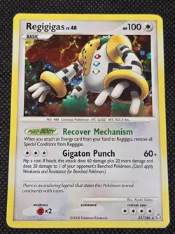 Pokemon: Regigigas #37/146 Diamond and Pearl Legends Awakened Holo - LP/NM -- L9 - Image 1