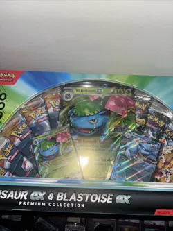 Pokemon TCG Venusaur EX And Blastoise EX Premium Collection Gamestop Exclusive - Image 1