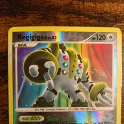 2008 Pokemon DP Legends Awakened Lv.52 HP120 Regigigas Reverse Holo 15/146 LP/MP - Image 2