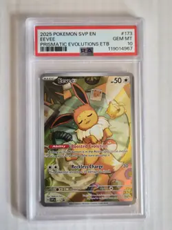 2025 POKEMON SVP EN-SV BLACK STAR PROMO #173 EEVEE PSA 10 - Image 1