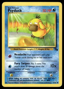 PSYDUCK - 53/62 Common Fossil Pokemon LP - Image 1