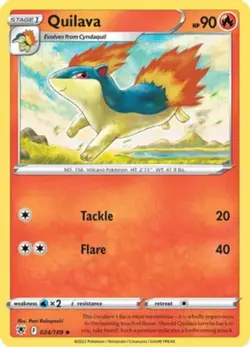 x4 Quilava - 024/189 - Uncommon - Reverse Holo Pokemon SS10 Astral Radiance M/NM - Image 1