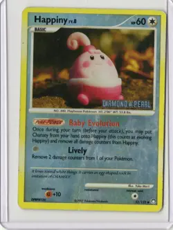 Pokemon TCG Happiny 52/123 Reverse Holo Diamond And Pearl (HP) - Image 1
