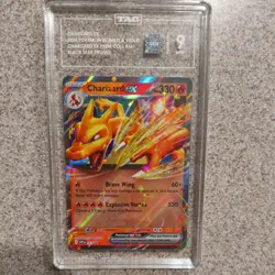 2024 POKEMON SVP EN-SV BLACK STAR PROMO #161 CHARIZARD EX TAG 9 - Image 1