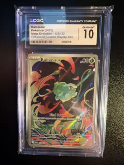 Pokemon Mega Evolution Bulbasaur 133/132 Cgc 10 Mega Evolutions Stamped - Image 1