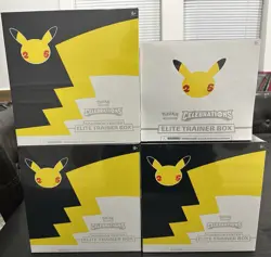 Pokemon TCG Celebrations 3 Pokemon Center Elite Trainer Boxes + 1 ETB New Sealed 820650809866 - Image 1