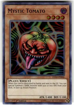 Yugioh Mystic Tomato DASA-EN046 Super Rare 1st Ed NM - Image 1