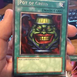 Yu-Gi-Oh! TCG Pot of Greed Legend of Blue Eyes White Dragon LOB-119 Unlimited - Image 1