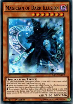 Yugioh Magician of Dark Illusion MP17-EN072 1st Edition Super Rare NM - Image 1