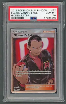 Pokemon Cards - PSA 10 Giovanni's Exile 67/68 - Hidden Fates - GEM MT - PSA10 - Image 1