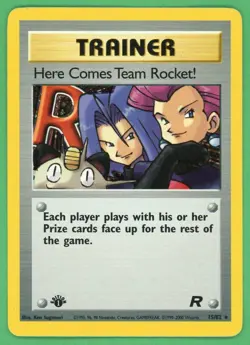 Here Comes Pokemon Team Rocket 1st Edition Holo Rare 15/82 LP - Image 1