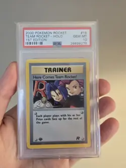 PSA 10 Pokemon TCG Here Comes Team Rocket 1st Edition Holo Rare 15/82 Vintage - Image 3