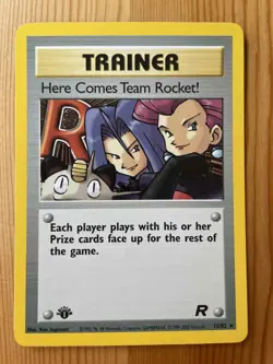 Here Comes Team Rocket! 15/82 Team Rocket Pokemon Card 1st Edition Holo Rare NM - Image 1