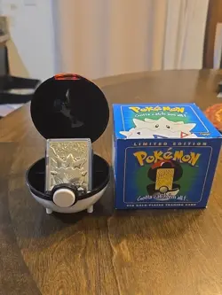 Pokemon Togepi 23K Gold Plated Trading Card 1999 Limited Edition w/COA, Blue Box - Image 3