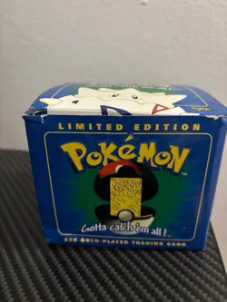 Togepi Pokemon 23K Gold Plated Trading Card 1999 Burger King Limited Edition - Image 1