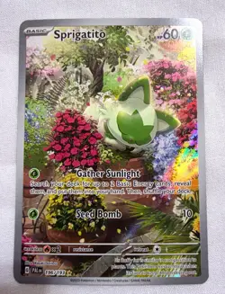 Pokemon TCG Sprigatito Illustration Rare SV02: Paldea Evolved 196/193 | NM-Mint - Image 1