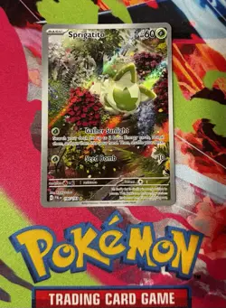 Pokemon TCG Sprigatito Paldea Evolved Illustration Rare Card 196/193 - Image 1