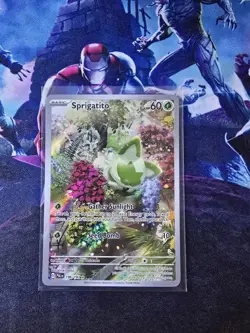 Pokemon TCG Paldea Evolved Sprigatito Full Art Illustration Rare 196/193 SV02: - Image 1