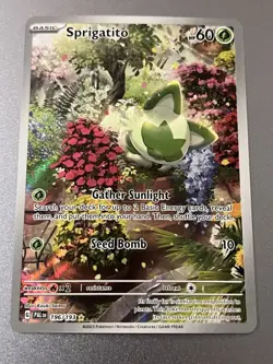Sprigatito 196/193 Illustration Rare SV02: Paldea Evolved Pokemon TCG NM - Image 1