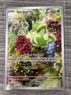 Sprigatito 196/193 Illustration Rare SV02: Paldea Evolved Pokemon TCG NM - Image 1