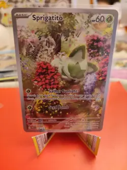 Pokemon TCG Sprigatito 196/193 Paldea Evolved Holo Illustration Rare NM - Image 1