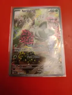 Pokemon TCG Sprigatito 196/193 Paldea Evolved Holo Illustration Rare NM - Image 3