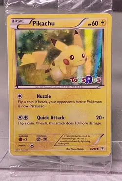 2016 Pokemon Pikachu TCG Stamped Holo Promo Card 26/83 Toys R US Sealed NM - Image 1