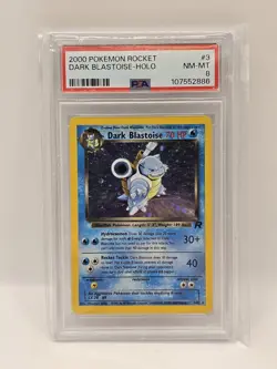 Pokemon Card Dark Blastoise 3/82 Team Rocket PSA 8 Cosmos Holo NM-MT ENG - Image 1