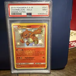 PSA 9 MINT POKEMON SUN & MOON HIDDEN FATES SHINY CHARMELEON HOLO #SV7 - Image 1