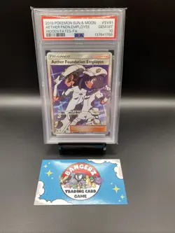 2019 Pokemon Sun & Moon Hidden Fates #SV81 FA Aether Foundation Employee PSA 10 - Image 1