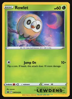 Rowlet - SWSH220 - Holo - Promo Rare - SWSH Black Star Promo - Pokemon Card - Image 1