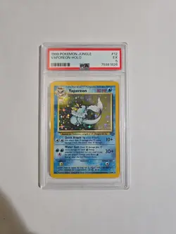 1999 Pokemon Vaporeon Jungle Set Holo Rare Card 12/64 PSA 4 - Image 1