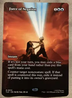 MTG FORCE OF NEGATION BORDERLESS RARE MAGIC THE GATHERING AVATAR LAST AIRBENDER - Image 1