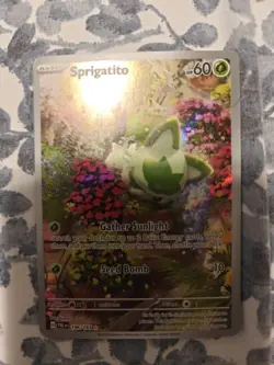 Pokemon Paldea Evolved Holo Rare Card SPRIGATITIO 196/193 Fresh Mint Condition - Image 1