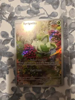 Pokemon Paldea Evolved Holo Rare Card SPRIGATITIO 196/193 Fresh Mint Condition - Image 2
