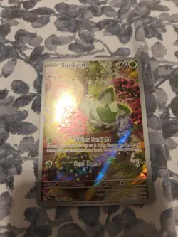 Pokemon Paldea Evolved Holo Rare Card SPRIGATITIO 196/193 Fresh Mint Condition - Image 3